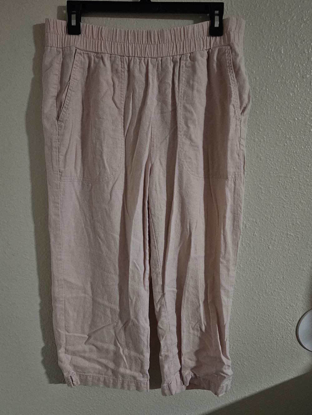 Land 'N Sea Linen Blend Cropped Pants - Coastal Grandma Aesthetic - Sz S